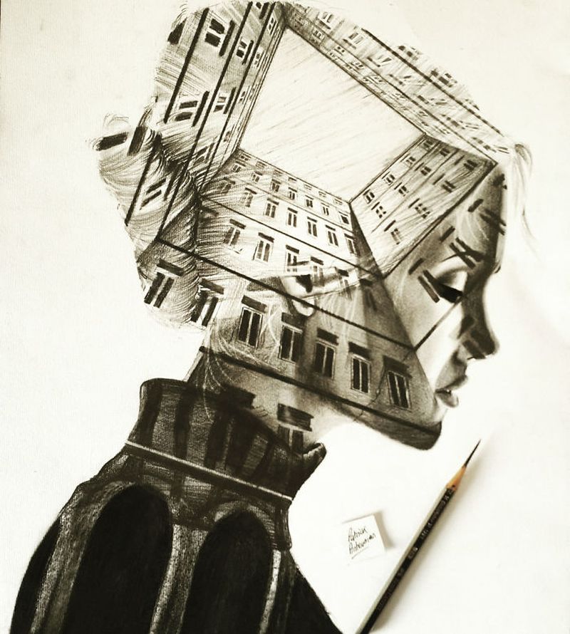 Double-Exposure-Drawings-by- Patrick Antounian