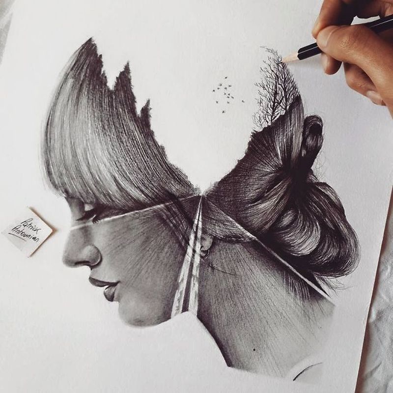 Double-Exposure-Drawings-by- Patrick Antounian