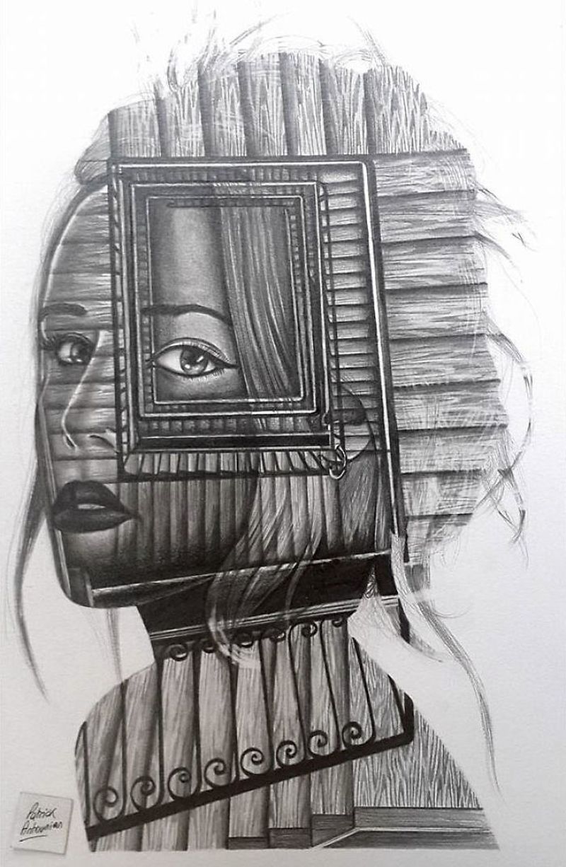 Double-Exposure-Drawings-by- Patrick Antounian