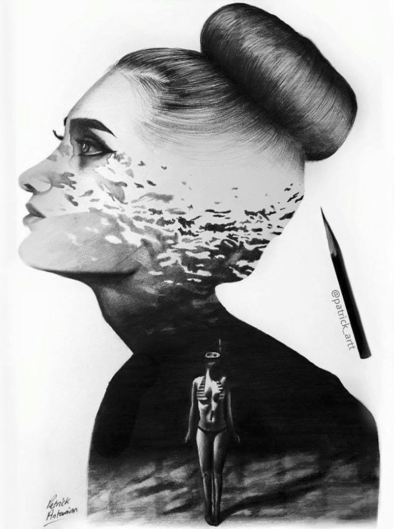 Double-Exposure-Drawings-by- Patrick Antounian