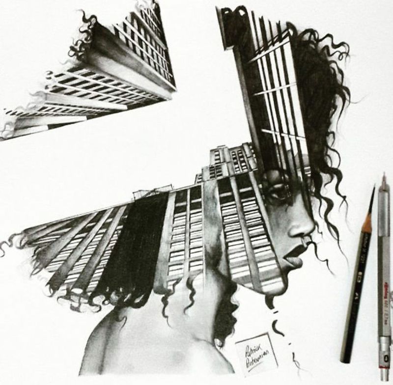 Double-Exposure-Drawings-by- Patrick Antounian