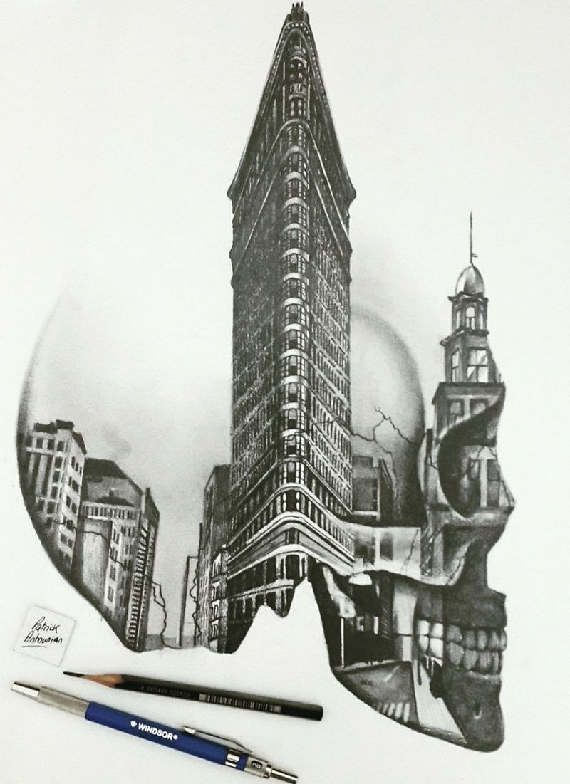 Double-Exposure-Drawings-by- Patrick Antounian