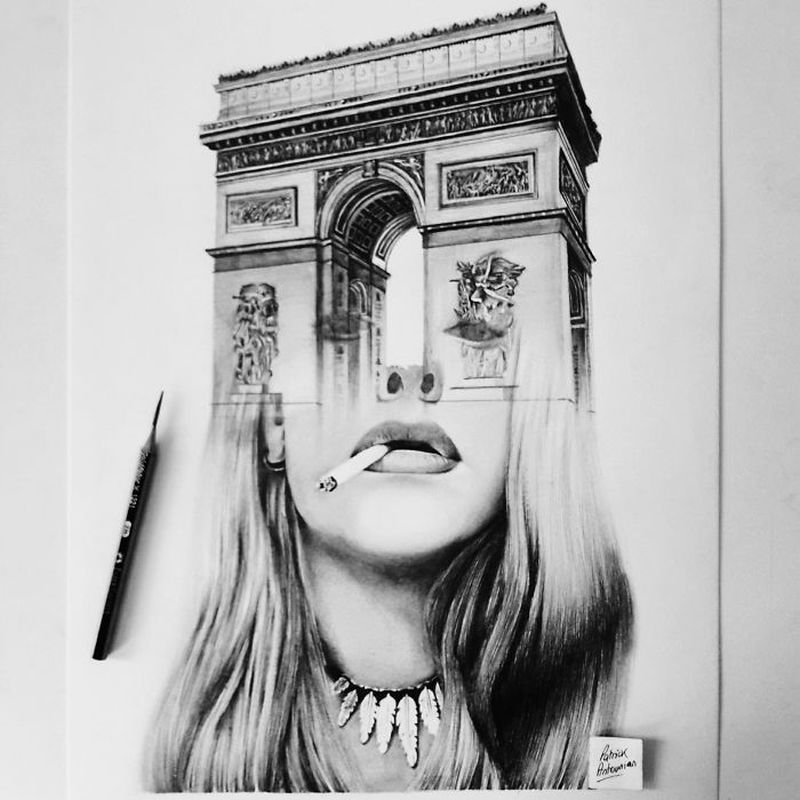 Double-Exposure-Drawings-by- Patrick Antounian