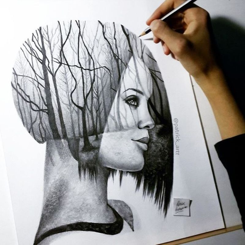 Double-Exposure-Drawings-by- Patrick Antounian