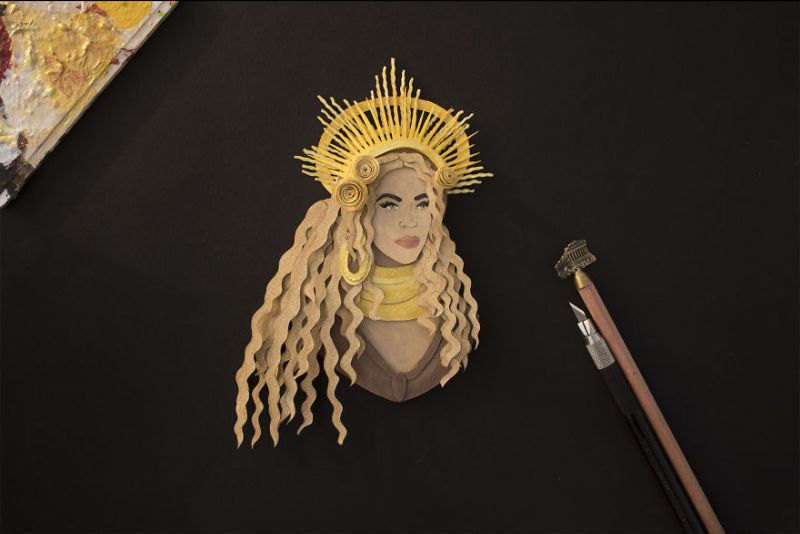 Paper Cut Beyonce by NVillustraion