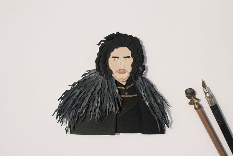 Paper Cut Jon Snow by NVillustraion