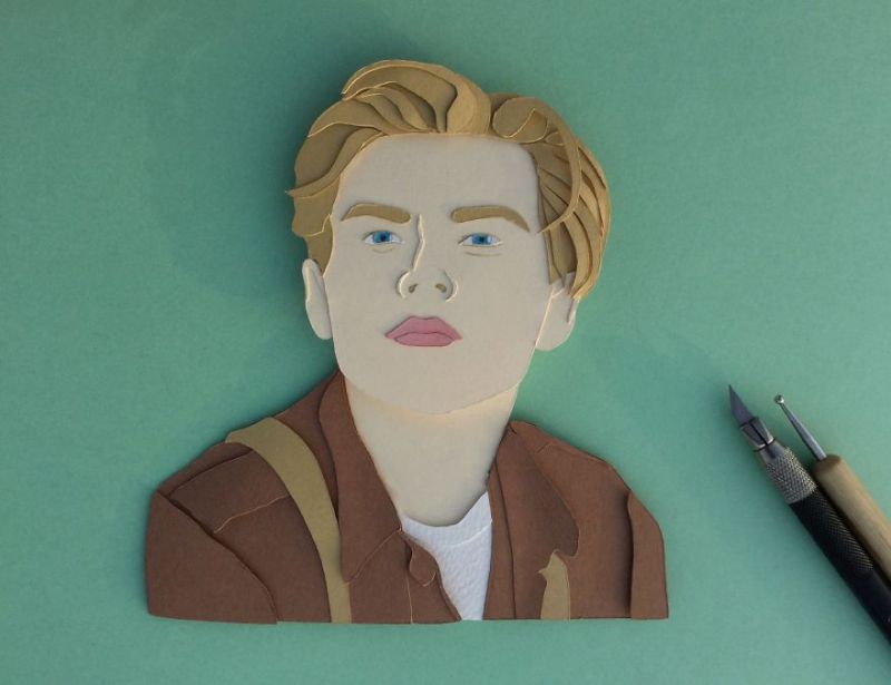 Paper Cut Leonardo Dicaprio by NVillustraion