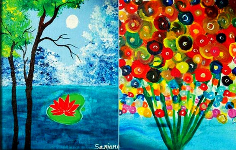 Sanjana sells her paintings to fund education of poor kids