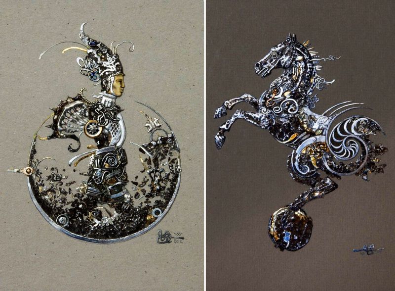Vilius Šileika turns scrap metal into detailed steampunk art