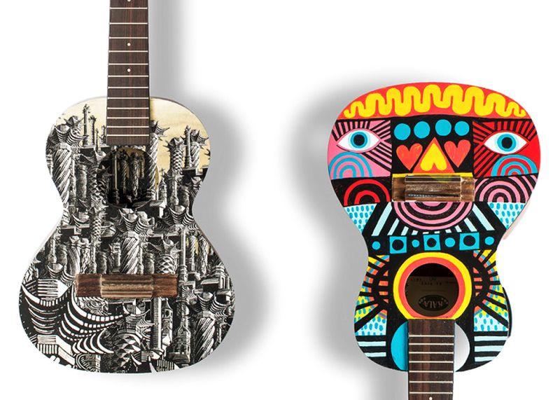 Art on Ukulele: Famed artists paint ukuleles to raise money for a charity