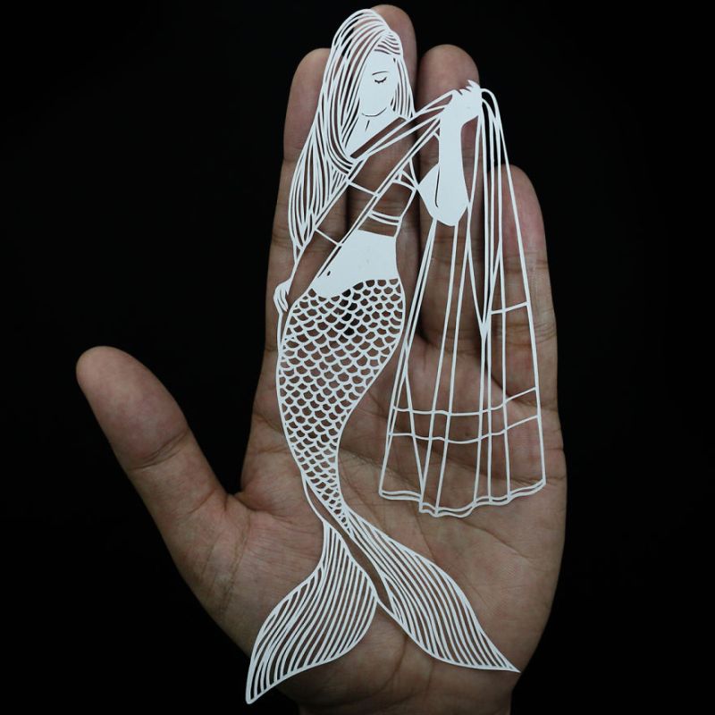 Indian Women Papercut by Parth Kothekar