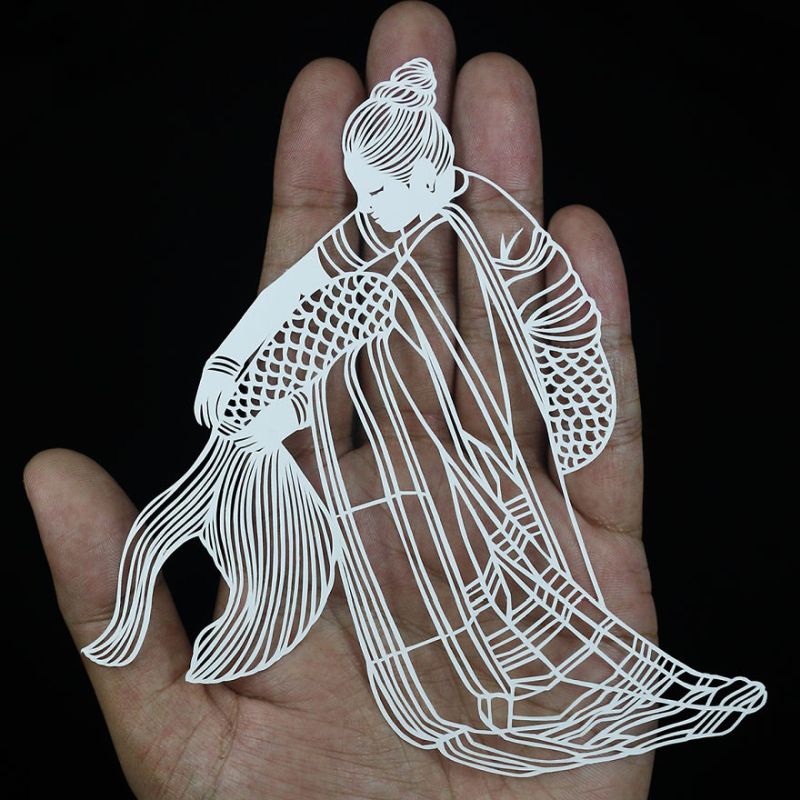 Indian Women Papercut by Parth Kothekar