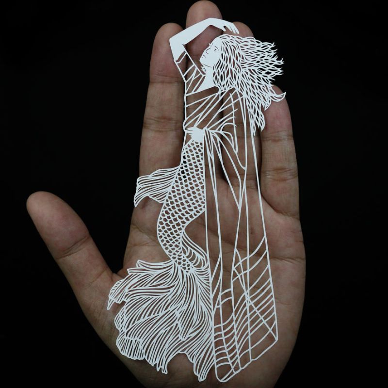 Indian Women Papercut by Parth Kothekar