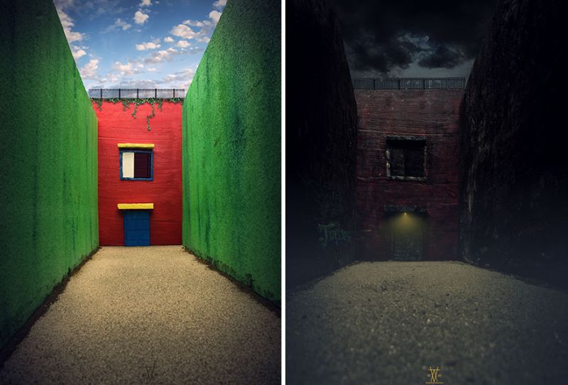 Vatsal Kataria photographs the same scene in two different perspectives