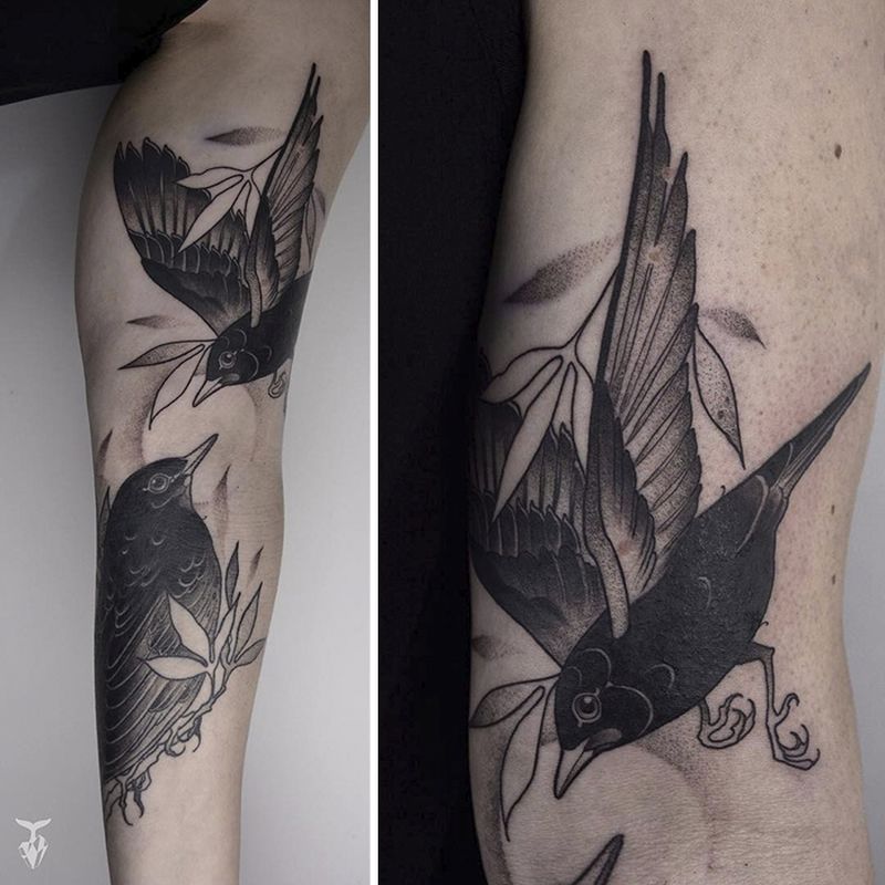 Nature-inspired tattoos by Boglárka Tóth