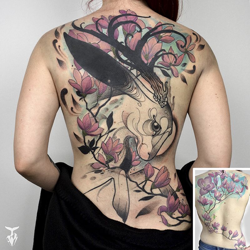 Nature-inspired tattoos by Boglárka Tóth