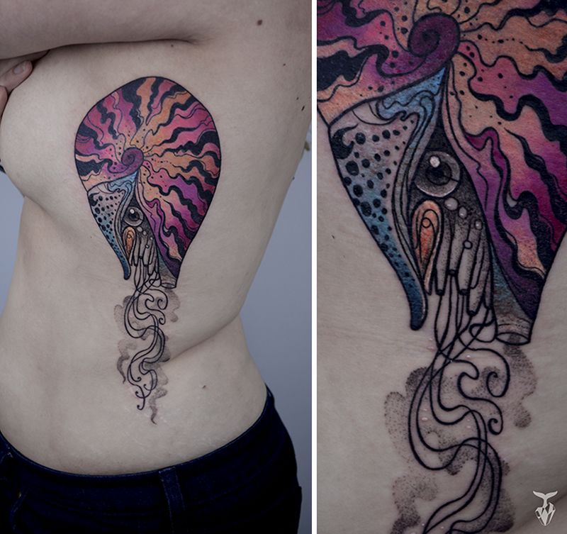 Nature-inspired tattoos by Boglárka Tóth