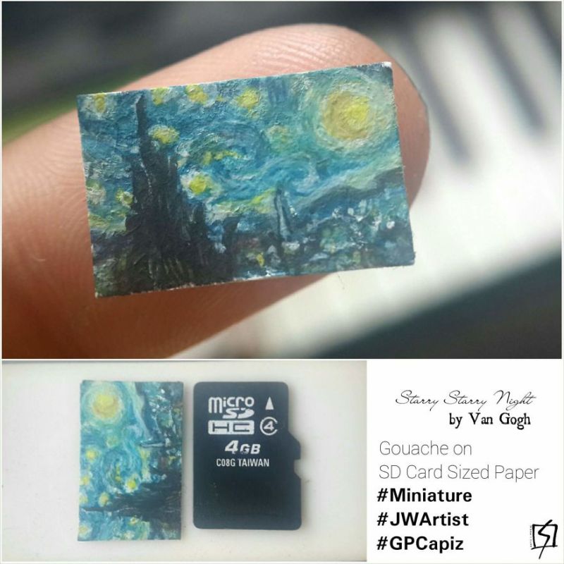 Micro-paintings on rice grains by Sheila Mae Bernaldez