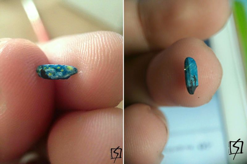 Micro-art: Detailed paintings on rice grains and tiny pieces of paper!