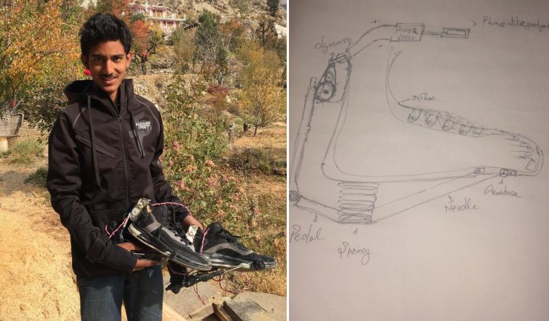 15-year-old boy from Kinnaur has built electricity-generating shoes
