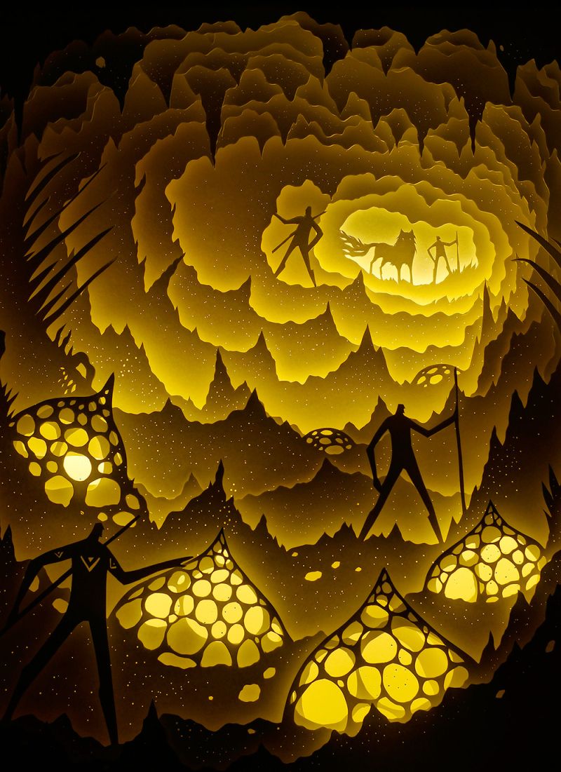 mumbai's husband-wife duo creates paper cut art with light