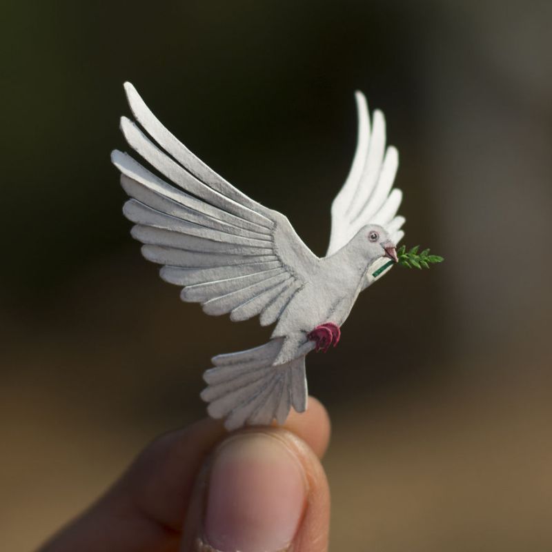 Miniature Paper Birds by NVIllustration