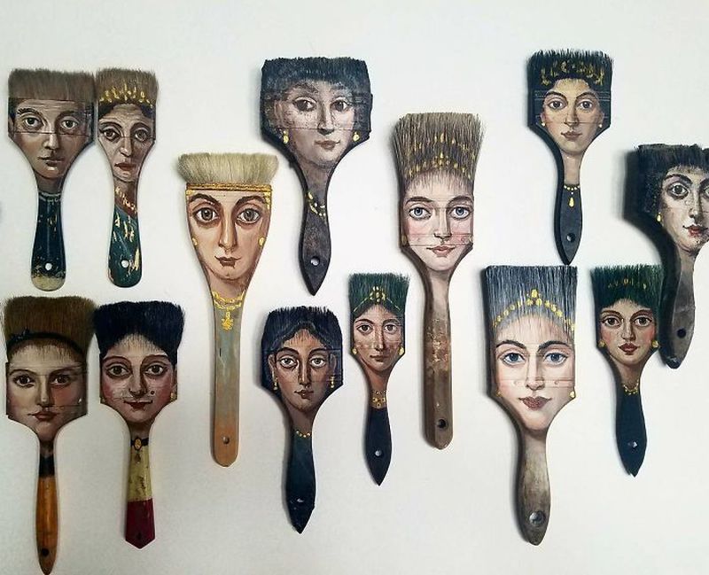 Recycled Art: This surrealist turns worn-out objects into painting canvases
