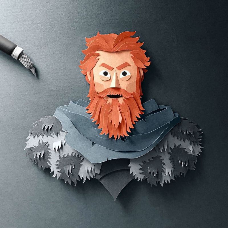 Paper Cut Game of Throne Characters by Robbin Gregorio