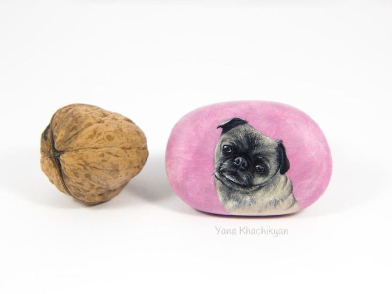 Pet Portraits on Stone by Yana Khachikyan