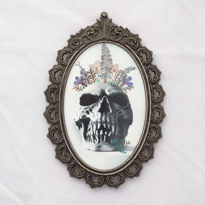 Real Pressed Flower Portraits in Recycled Vintage Frame by Phoebe Hofsteed