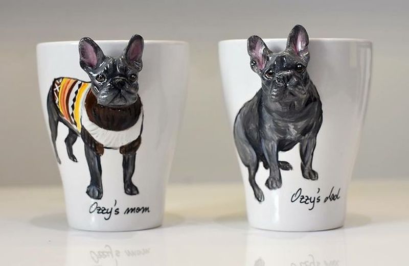 Camelia Rolea Creates Handmade 3D Sculptures of Pets on Mugs