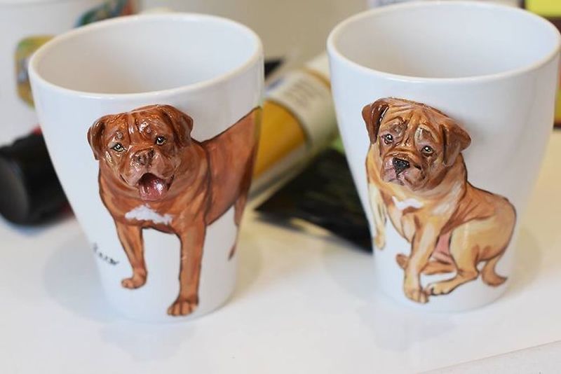 Camelia Rolea Creates Handmade 3D Sculptures of Pets on Mugs