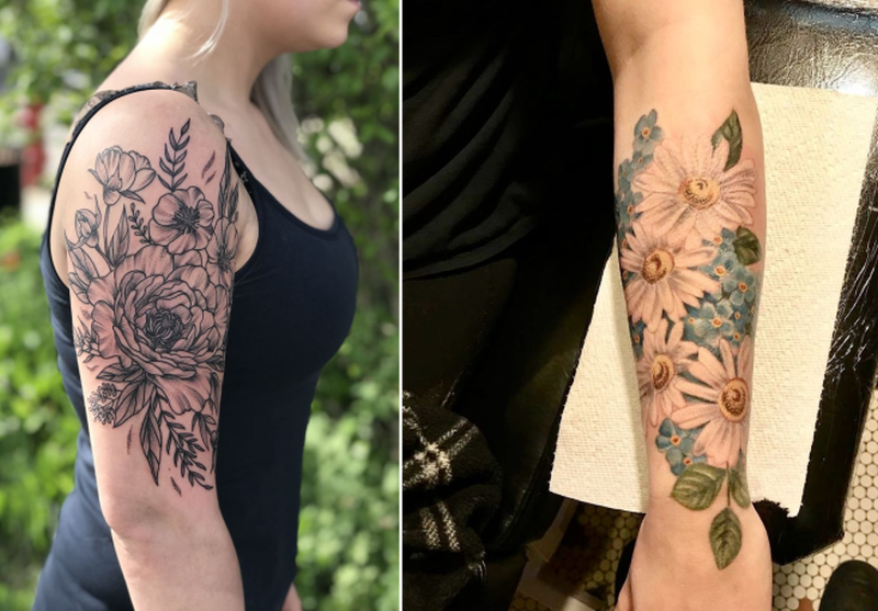 Botanical Tattoo Artist Captures Diverse Beauty of Blooms on Skin