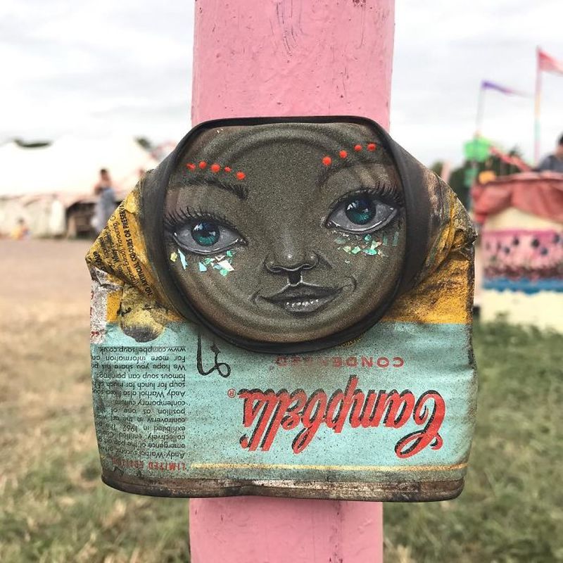 Life-Like Paintings on Found Objects by My Dog Sighs