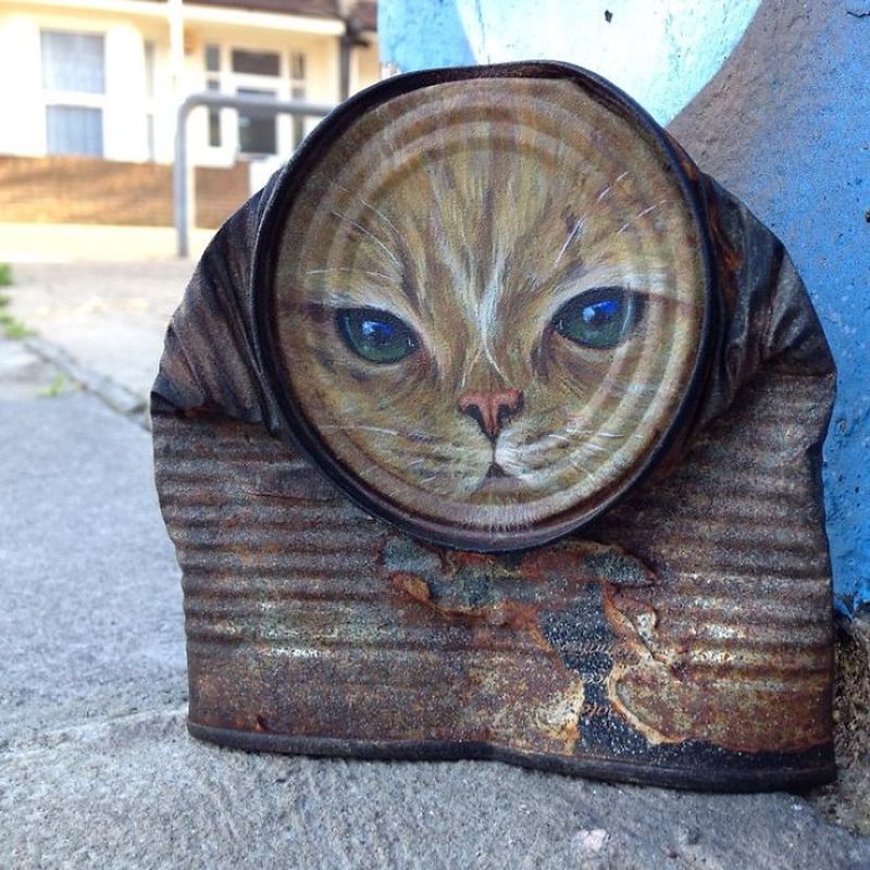 Life-Like Paintings on Found Objects by My Dog Sighs