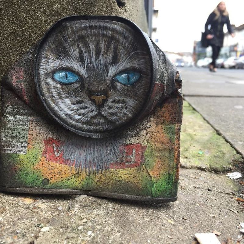 Life-Like Paintings on Found Objects by My Dog Sighs